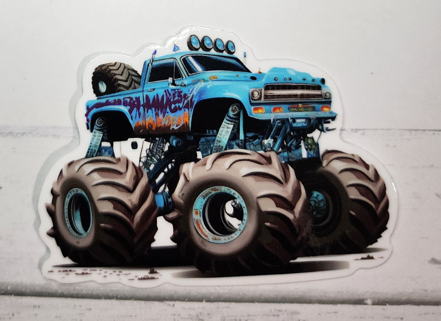 Monster truck blue sticker