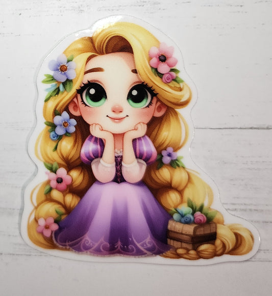 Princess Rapunzel inspired sticker