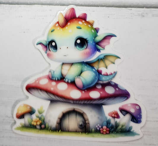 Dragon and Mushroom sticker