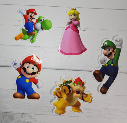 Mario Bros inspired sticker collection