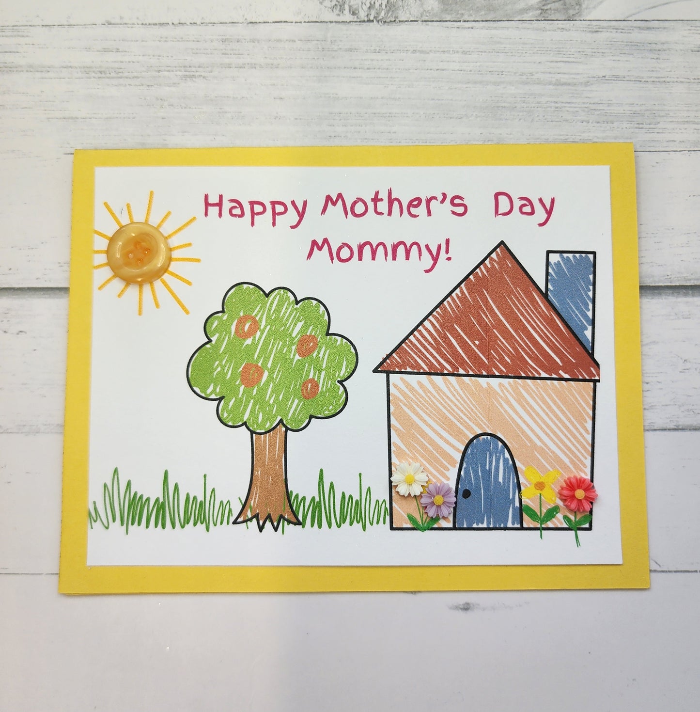 Mother's day card: kid's drawing