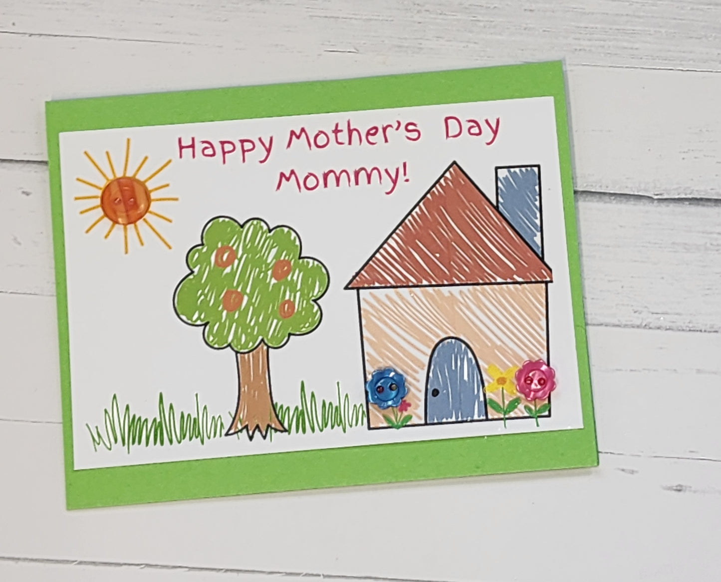 Mother's day card: kid's drawing