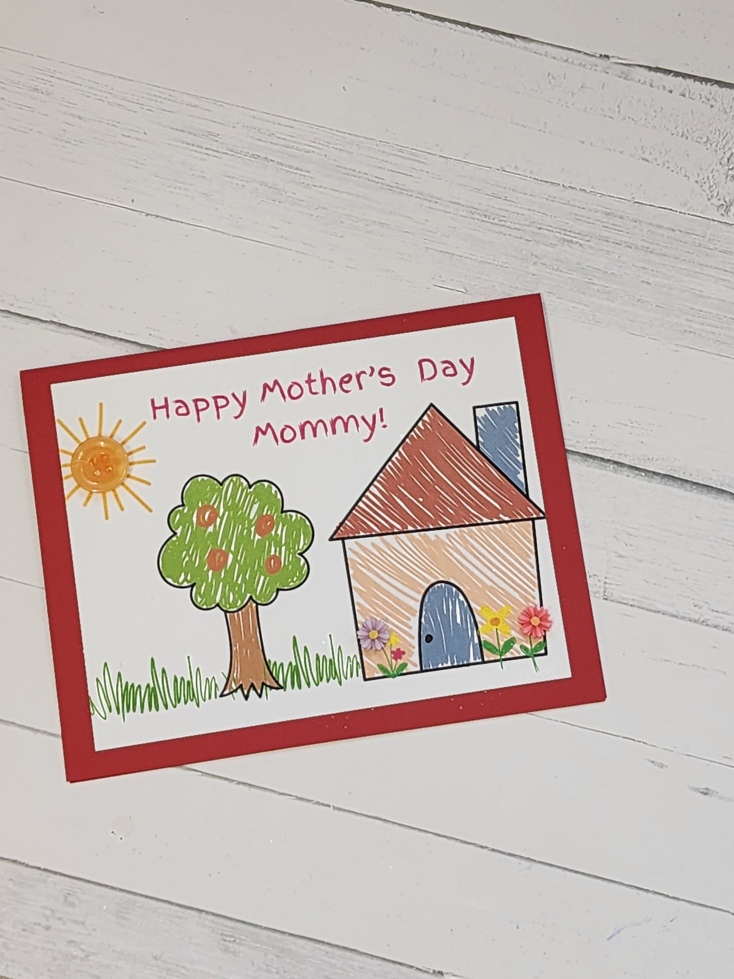 Mother's day card: kid's drawing