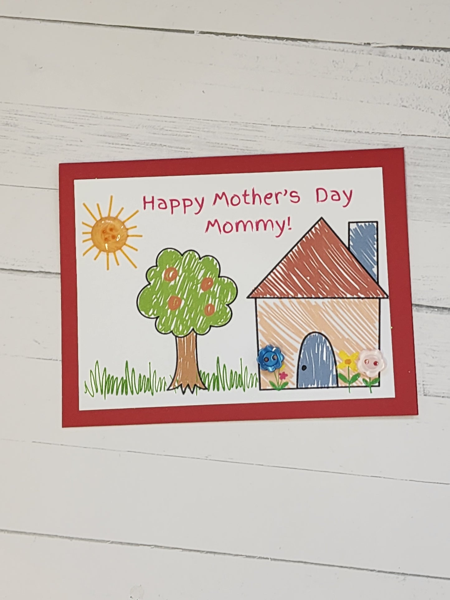 Mother's day card: kid's drawing