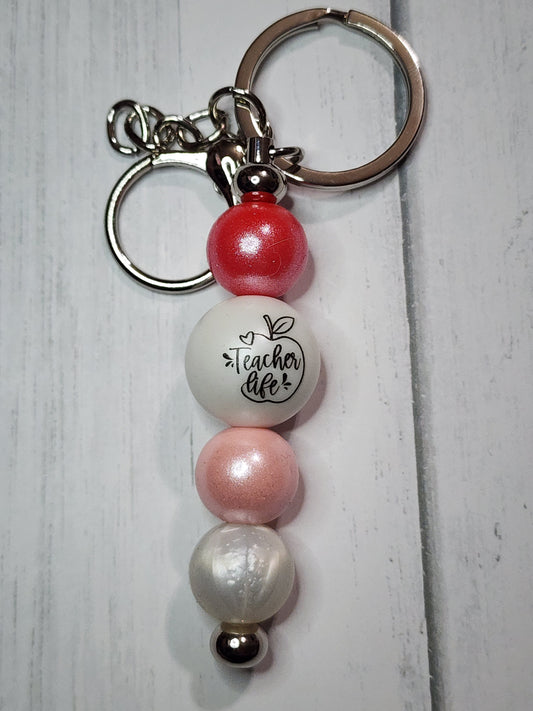 Teacher life (apple shape) keychain